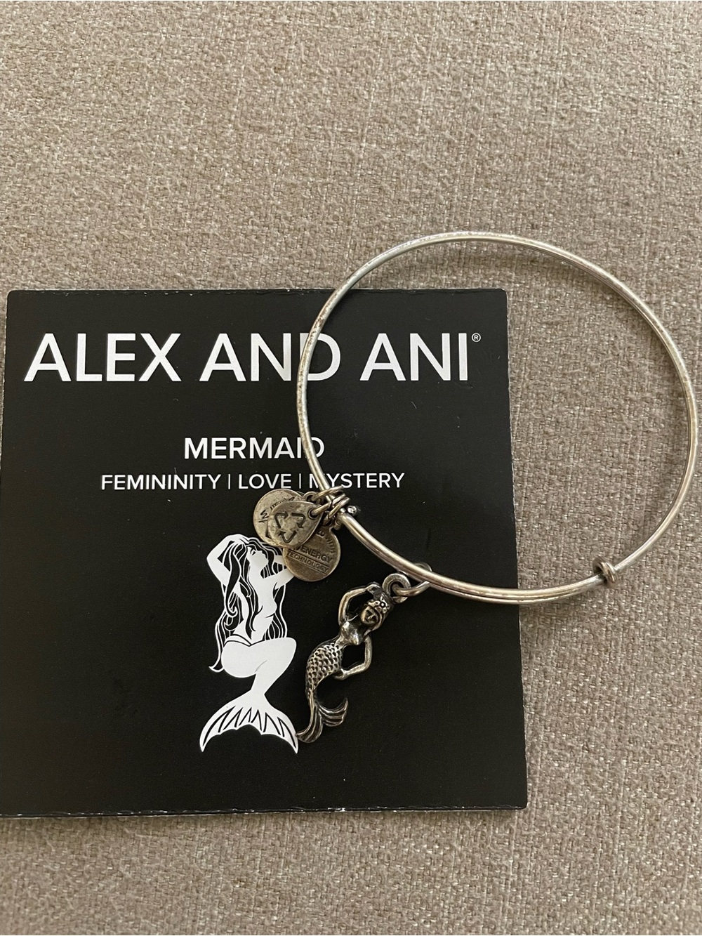 Alex and Ani Silver Tone Mermaid Charm Bracelet